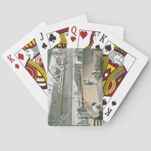 De telegraafkabel in de tanks van de twee pokerkaarten