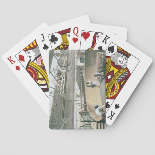 De telegraafkabel in de tanks van de twee pokerkaarten (Achterkant)