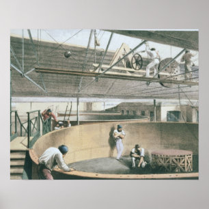 De telegraafkabel in de tanks van de twee poster