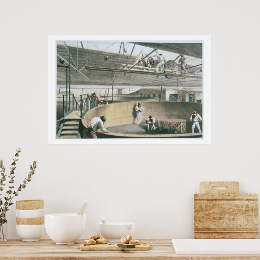 De telegraafkabel in de tanks van de twee poster (Keuken)