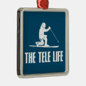 De Telemark Ski Life Metalen Ornament (Rechts)