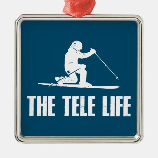 De Telemark Ski Life Metalen Ornament (Voorkant)