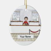 De Teller van de bank - Vrouw Keramisch Ornament (Rechts)