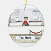 De Teller van de bank - Vrouw Keramisch Ornament (Links)