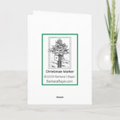 De Teller van Kerstmis Feestdagen Kaart (Achterkant)