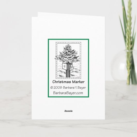 De Teller van Kerstmis Feestdagen Kaart (Achterkant)