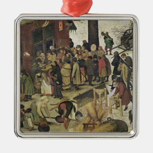 De telling bij Bethlehem 2 Metalen Ornament (Voorkant)