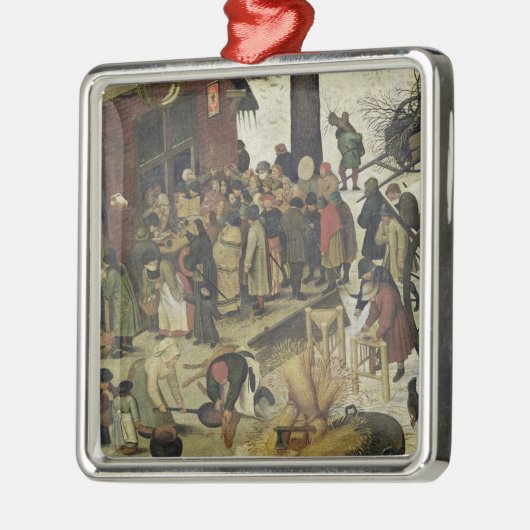 De telling bij Bethlehem 2 Metalen Ornament (Links)