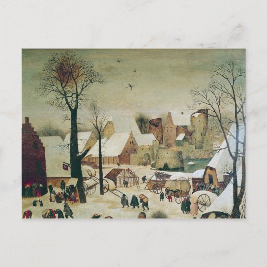 De telling in Bethlehem Briefkaart (Voorkant)