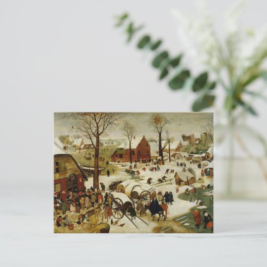 De telling in Bethlehem Briefkaart (Staand voorkant)