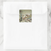 De telling in Bethlehem Vierkante Sticker (Tas)