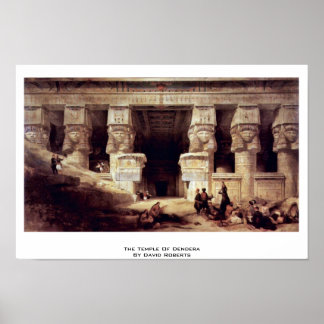 De tempel Dendera van David Roberts Poster