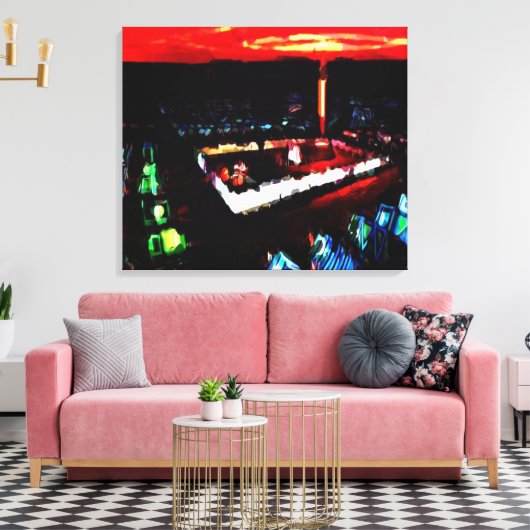 De tempel in de wildernis canvas afdruk (Insitu (Woonkamer))