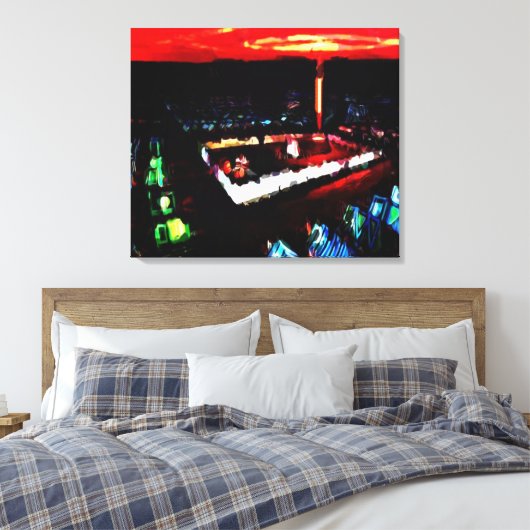 De tempel in de wildernis canvas afdruk (Insitu (Slaapkamer))