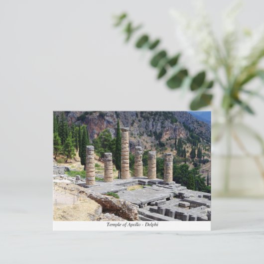 De tempel van Apollo - Delphi Briefkaart (Staand voorkant)
