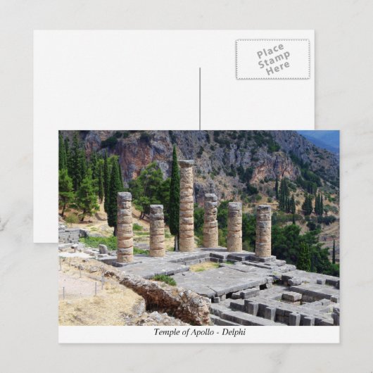 De tempel van Apollo - Delphi Briefkaart (Voorkant / Achterkant)