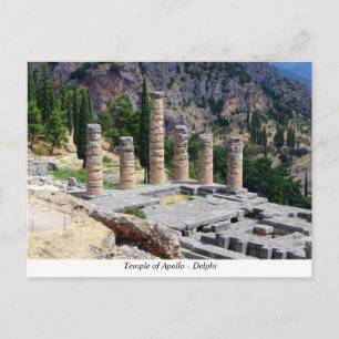 De tempel van Apollo - Delphi Briefkaart