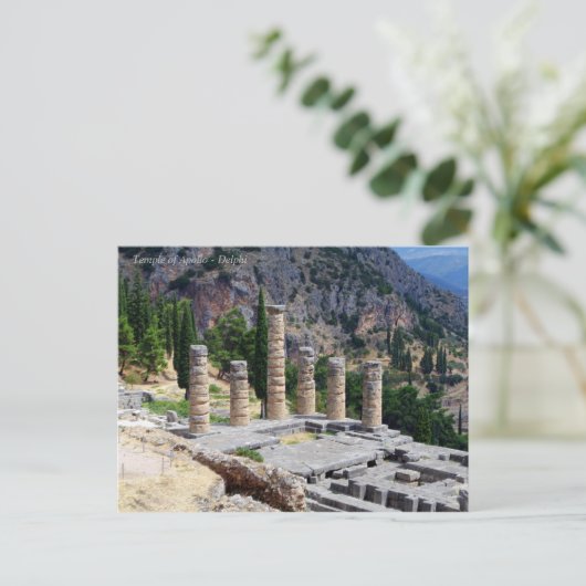 De tempel van Apollo - Delphi Briefkaart (Staand voorkant)