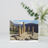 De tempel van Apollo - Delphi Briefkaart (Staand voorkant)