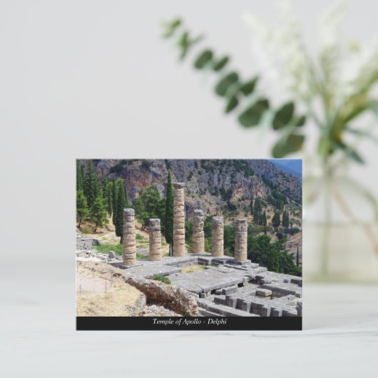 De tempel van Apollo - Delphi Briefkaart (Staand voorkant)