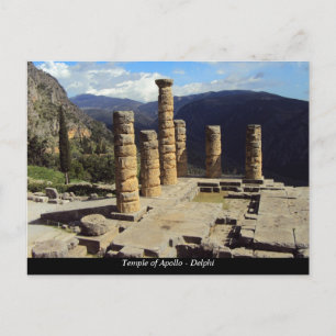 De tempel van Apollo - Delphi Briefkaart
