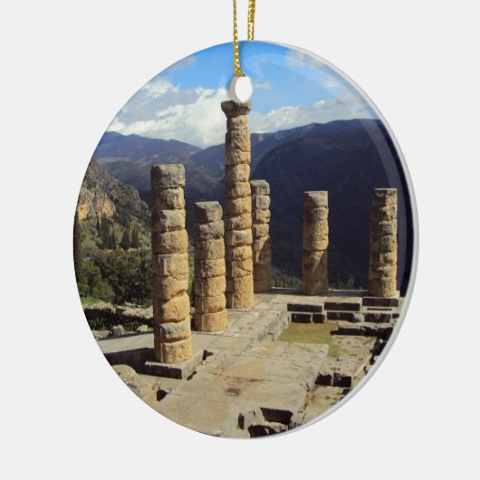 De tempel van Apollo - Delphi Keramisch Ornament (Links)