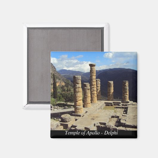De tempel van Apollo - Delphi Magneet (Voorkant / Achterkant)