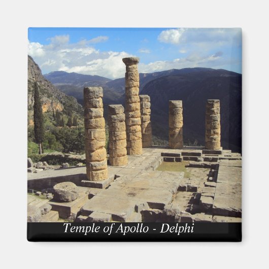De tempel van Apollo - Delphi Magneet (Voorkant)