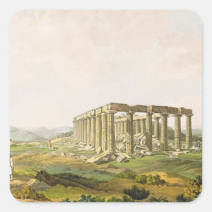 De tempel van Apollo Epicurius, bord 25 uit Deel Vierkante Sticker
