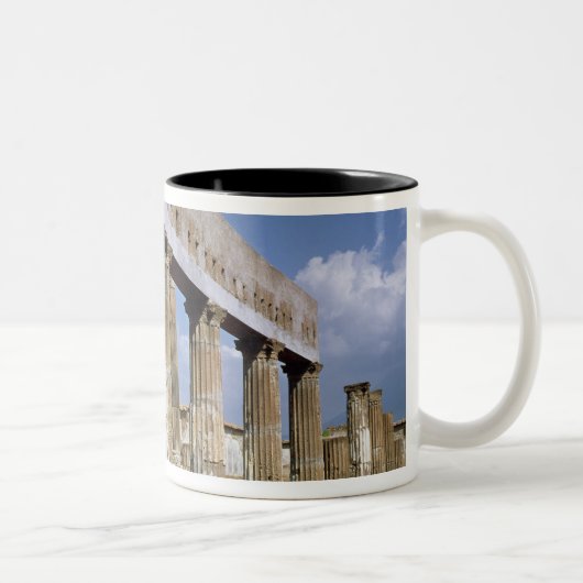 De tempel van Apollo Tweekleurige Koffiemok (Rechts)