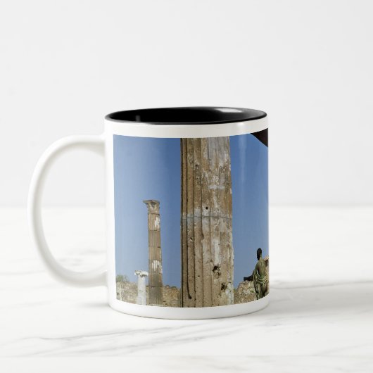 De tempel van Apollo Tweekleurige Koffiemok (Links)