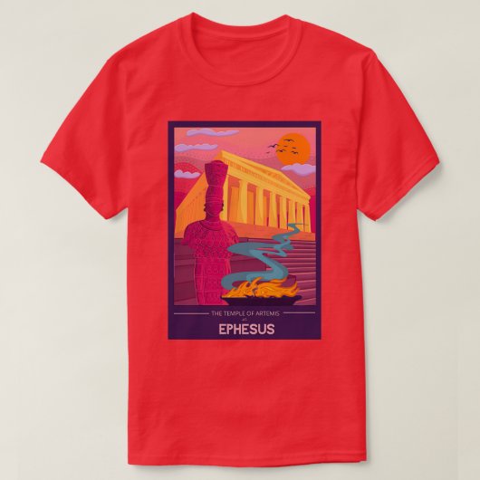 De tempel van Artemis bij Ephesus T-shirt (Design voorkant)