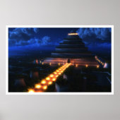 De tempel van de lek (nacht) poster (Voorkant)