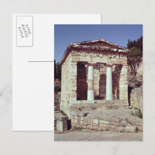 De tempel van de schatten van de Atheense bevolkin Briefkaart (Voorkant / Achterkant)
