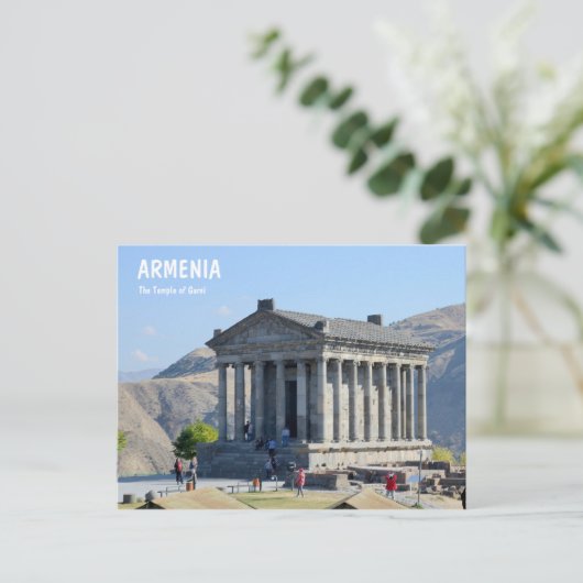 De tempel van Garni in Armenië Briefkaart (Staand voorkant)