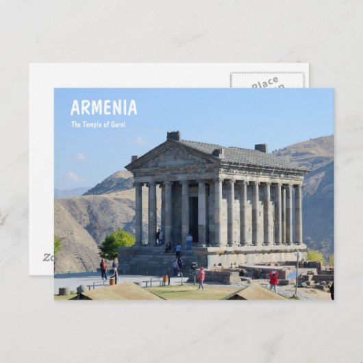 De tempel van Garni in Armenië Briefkaart (Voorkant / Achterkant)