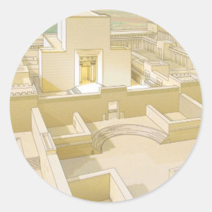 De Tempel van Jeruzalem Ronde Sticker