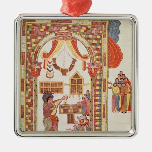 De tempel van Jeruzalem uit de Bijbel Metalen Ornament (Voorkant)