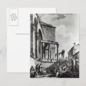 De tempel van Jupiter in het paleis van Briefkaart (Voorkant / Achterkant)