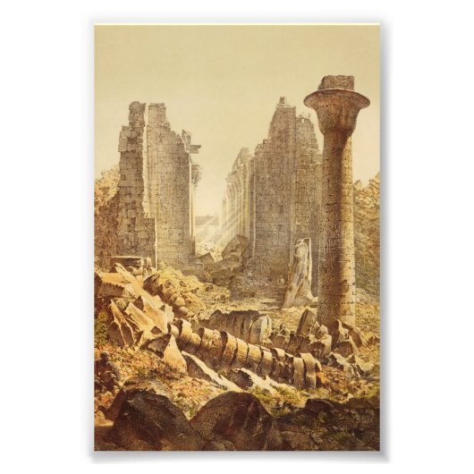De tempel van Karnak in Egypte Foto Afdruk (Voorkant)