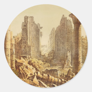 De tempel van Karnak in Egypte Ronde Sticker