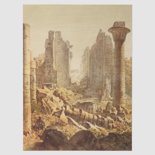 De tempel van Karnak in Egypte Tissuepapier (Voorkant)