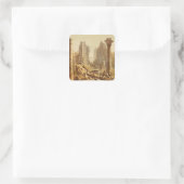 De tempel van Karnak in Egypte Vierkante Sticker (Tas)