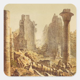 De tempel van Karnak in Egypte Vierkante Sticker