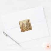 De tempel van Karnak in Egypte Vierkante Sticker (Envelop)