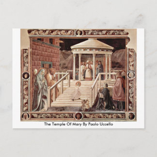 De tempel van Mary door Paolo Uccello Briefkaart