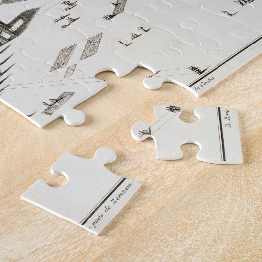 De tempel van Mekka (graving) Legpuzzel (Zijkant)