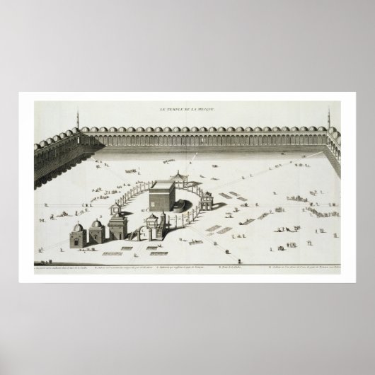De tempel van Mekka (graving) Poster (Voorkant)