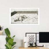 De tempel van Mekka (graving) Poster (Thuiskantoor)