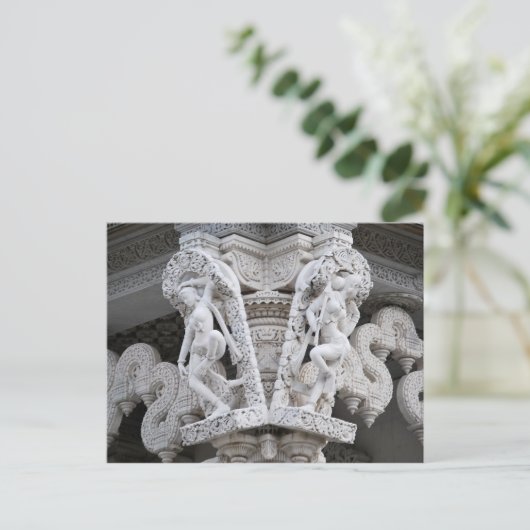 De Tempel van Neasden - Baps Shri Swaminarayan Briefkaart (Staand voorkant)